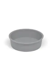 Moule rond en silicone gris pour cuisson.