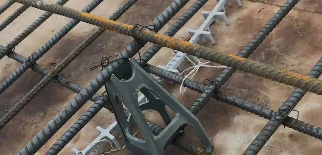 Armature en acier pour construction béton.